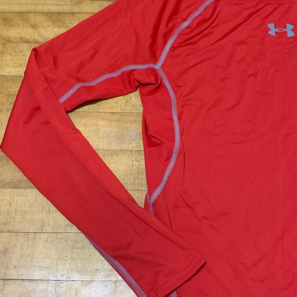 Red long sleeve men’s size large under armour compression heat gear shirt - Picture 2 of 11